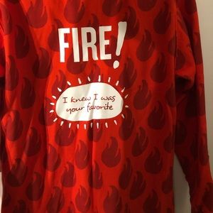 Tipsyelves x Taco Bell fire sauce onesie